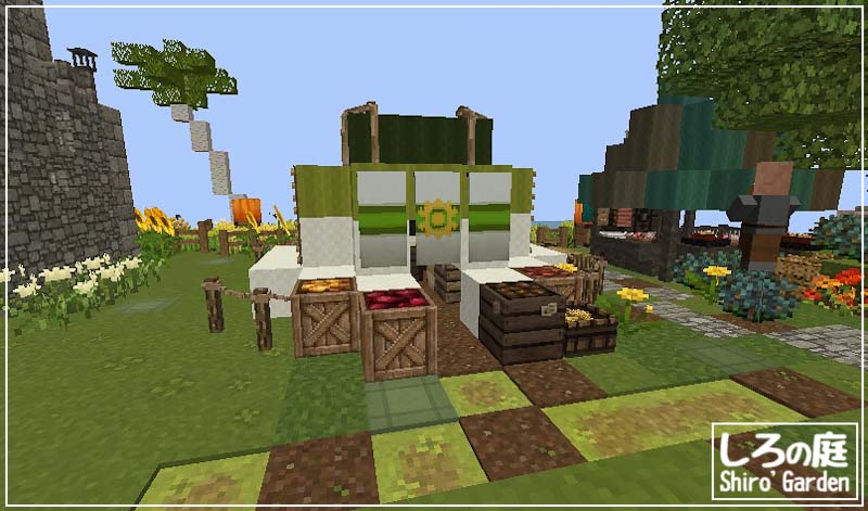 村に小さな風車と 加治屋を建築 村人島を劇的改造その４ 農場 牧場エリア しろの庭 しろがマインクラフトで遊ぶブログ