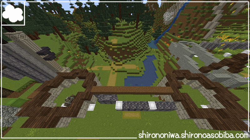 Create Modを使って村に跳ね橋を作る しろの庭 しろがマインクラフトで遊ぶブログ